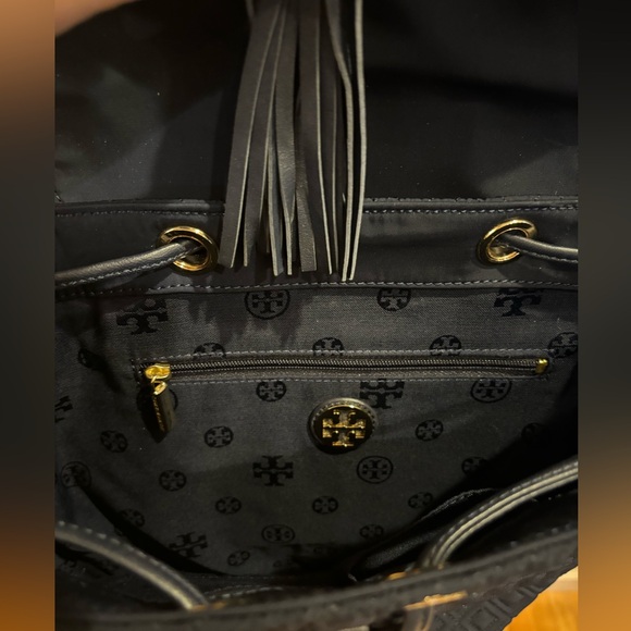 Tory Burch Quilted Nylon Navy Backpack - Picture 7 of 14